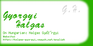 gyorgyi halgas business card